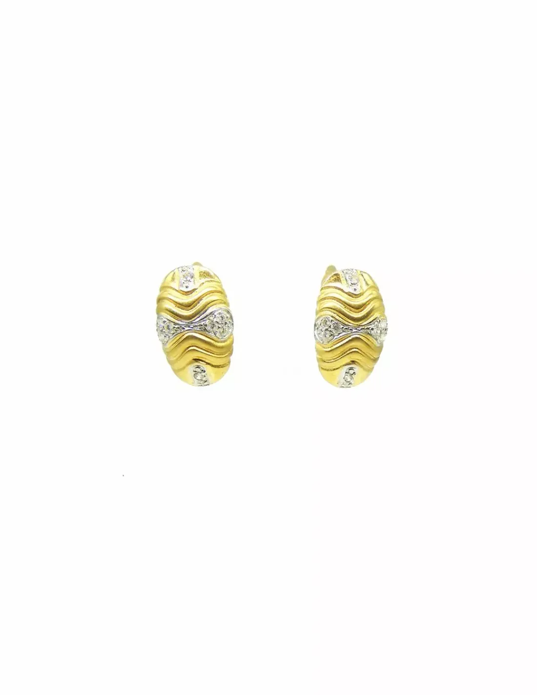 Shop Pendientes lineas y decoracion en oro blanco 18k Pendientes De Oro