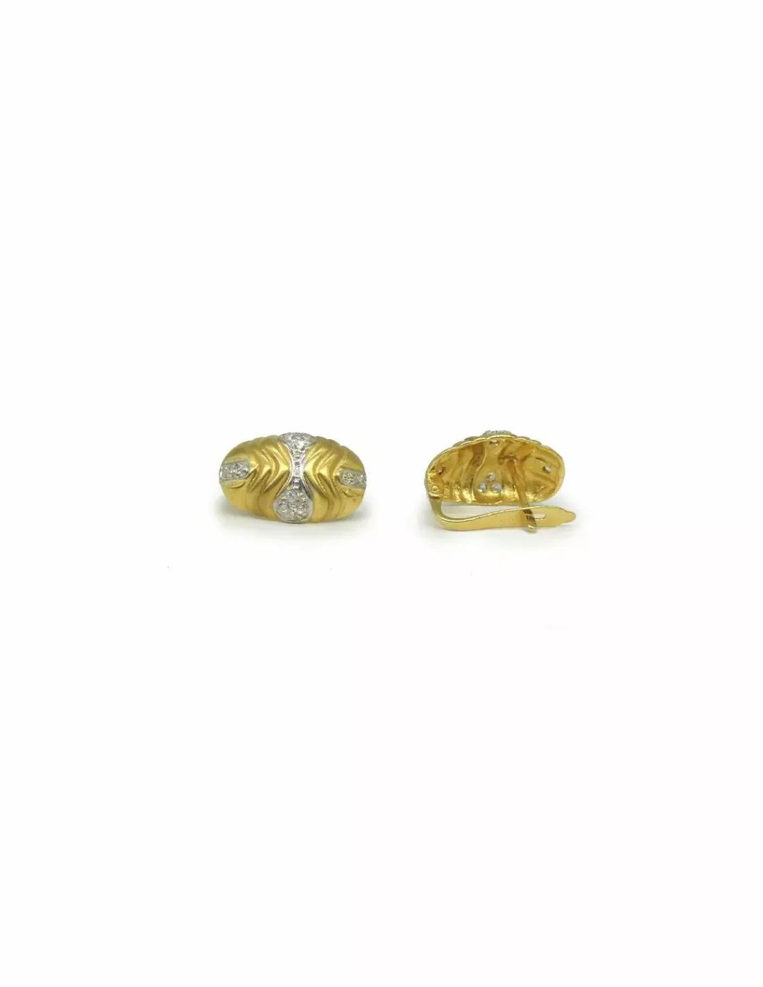Shop Pendientes lineas y decoracion en oro blanco 18k Pendientes De Oro