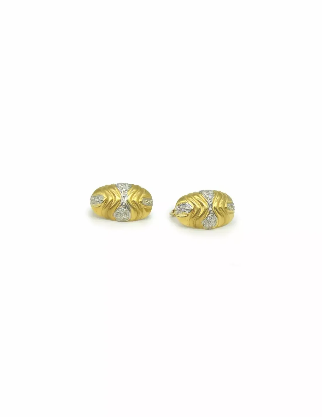 Shop Pendientes lineas y decoracion en oro blanco 18k Pendientes De Oro