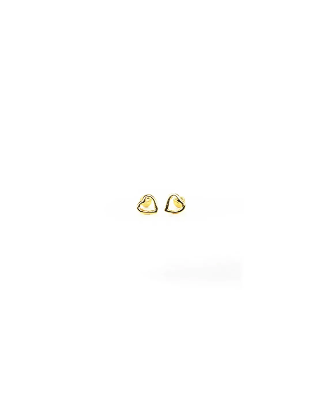 Shop Pendientes miniatura corazón cierre rosca plata chapada oro 5mm Pendientes De Plata