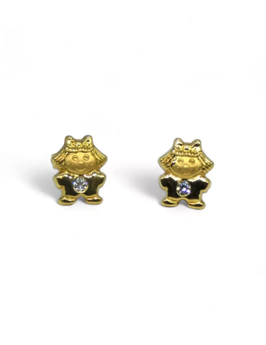 Hot Pendientes muñeca con circonita oro 18k Pendientes De Oro