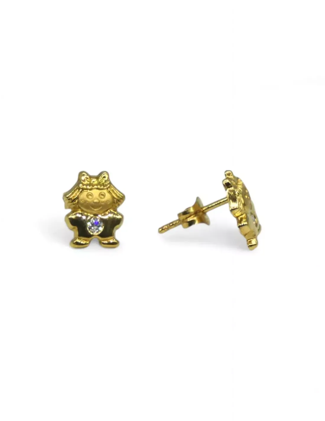 Hot Pendientes muñeca con circonita oro 18k Pendientes De Oro