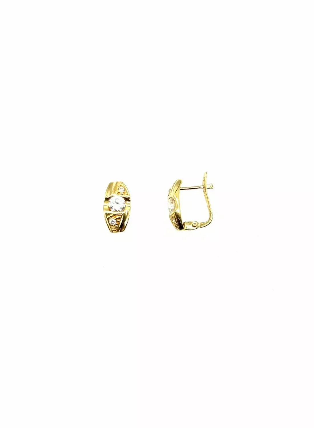 Hot Pendientes oval tallados circonitas oro 18k Pendientes De Oro