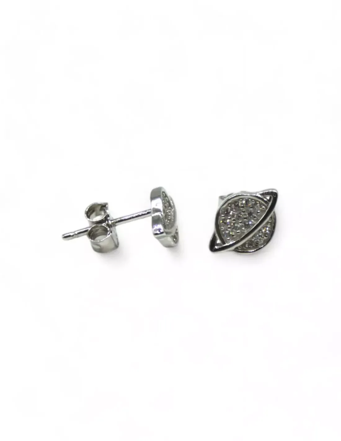 Outlet Pendientes planeta circonitas plata 925 Pendientes De Plata