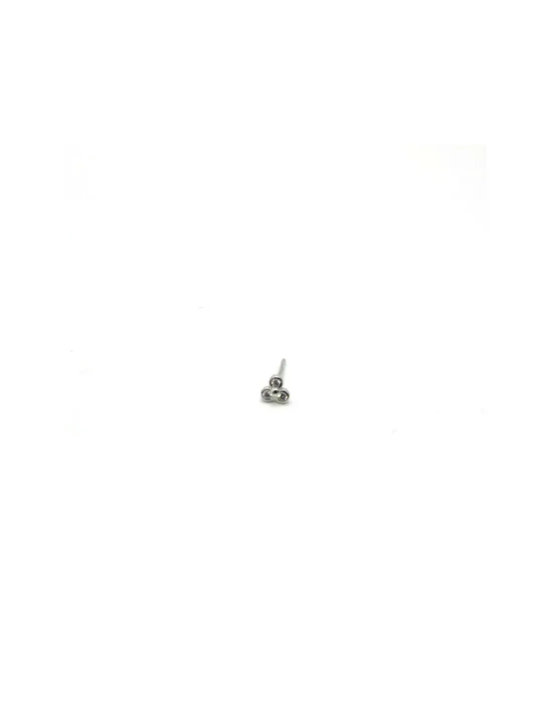 Fashion Pendientes plata piercing trébol circonitas Pendientes De Plata