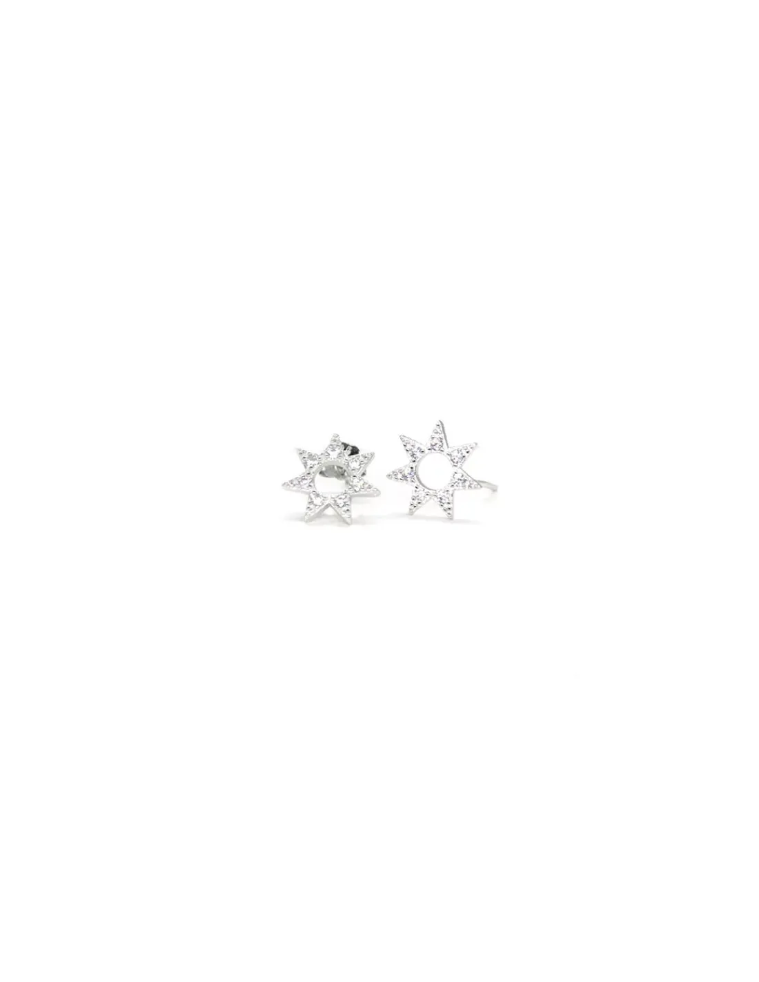 Fashion Pendientes sol circonitas plata de Ley 925 Pendientes De Plata