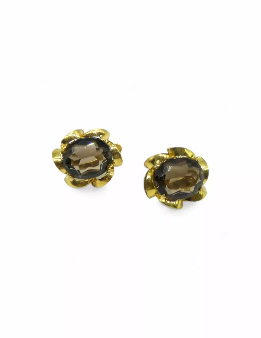 Cheap Pendientes tallaje antiguo piedra ámbar oro 18k Pendientes De Oro