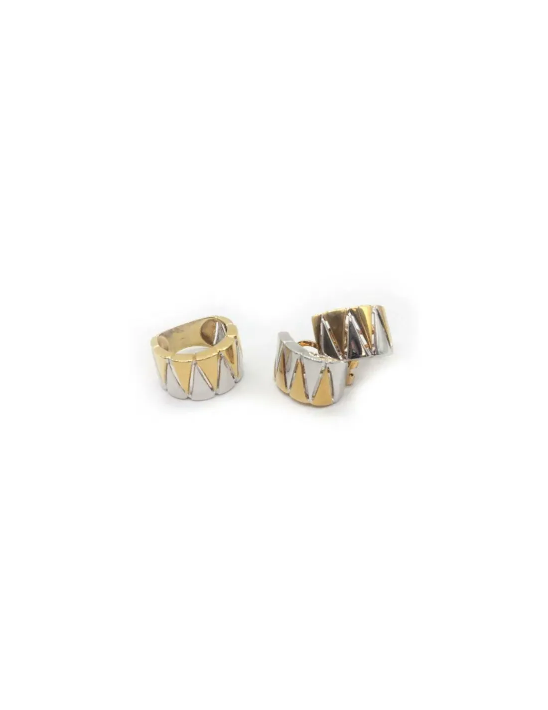 Store Pendientes zigzag oro bicolor 18k Pendientes De Oro
