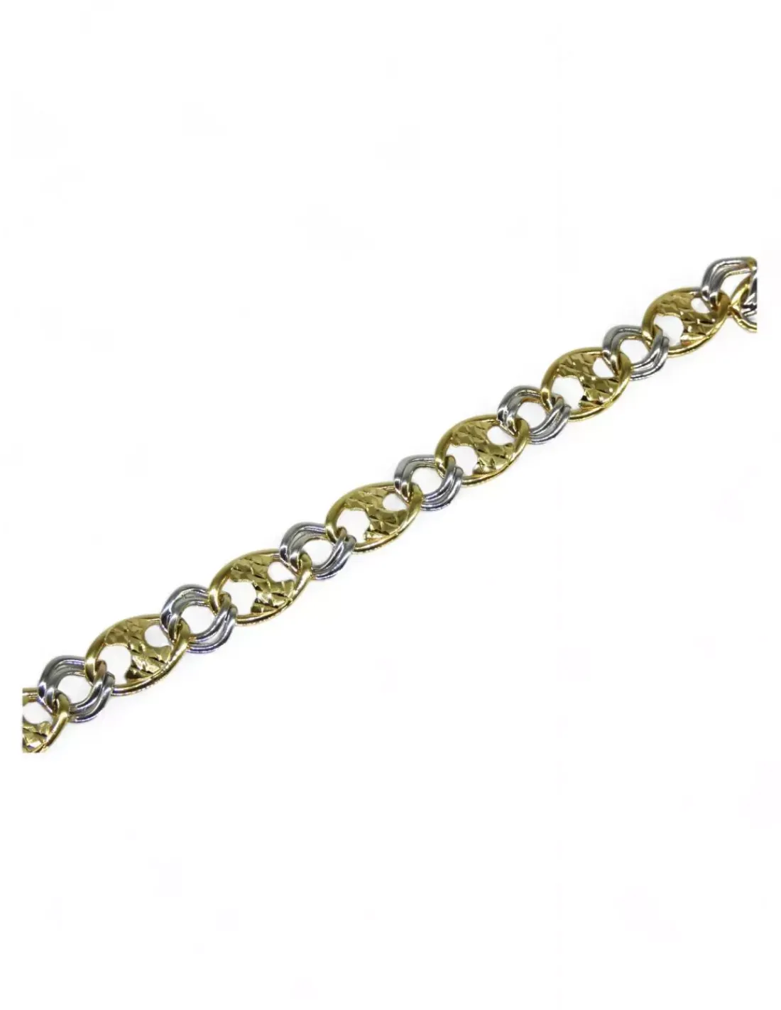 New Pulsera ancla bicolor oro 18k - 18.5cm Pulseras De Plata | Pulseras De Oro