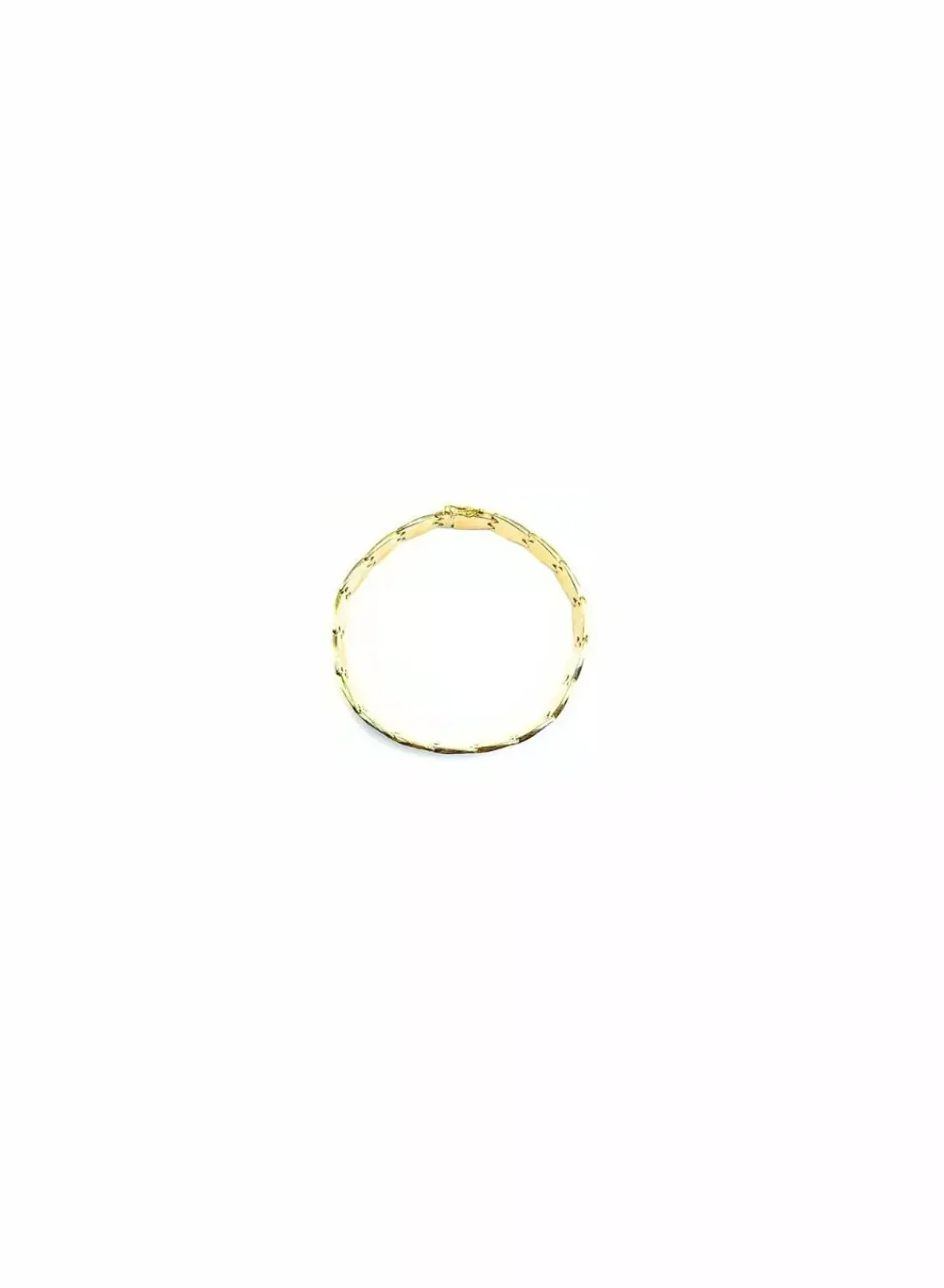 Discount Pulsera bicolor eslabones 3 líneas oro 18k - 18cm Pulseras De Plata | Pulseras De Oro