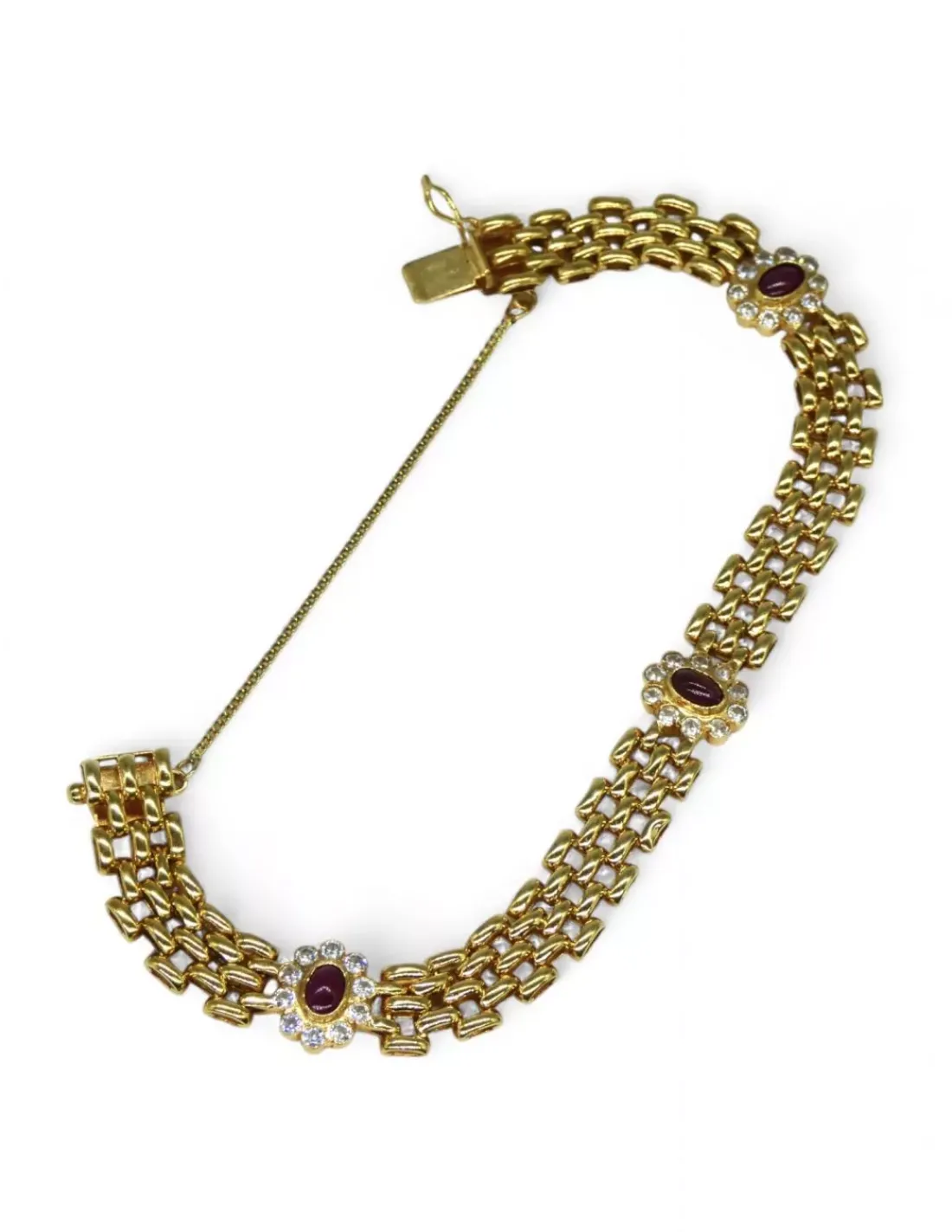 Cheap Pulsera bismark de 5 filas con piedras rosa y circonitas oro 18k - 20cm Pulseras De Plata | Pulseras De Oro