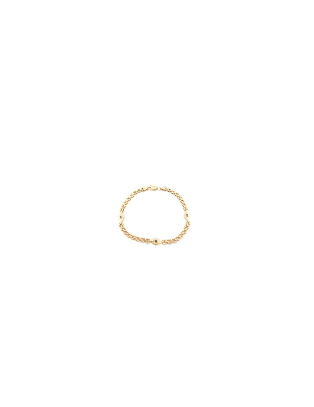 Sale Pulsera Bismark y rombos circonita morada oro 18k - 20cm Pulseras De Plata | Pulseras De Oro