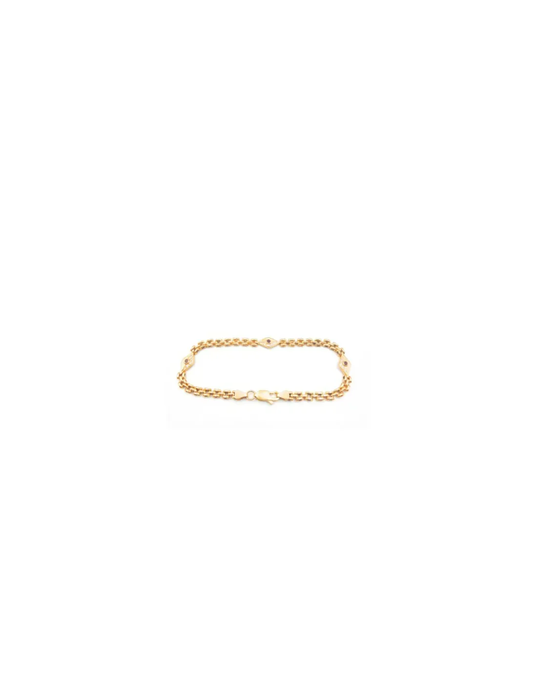 Sale Pulsera Bismark y rombos circonita morada oro 18k - 20cm Pulseras De Plata | Pulseras De Oro