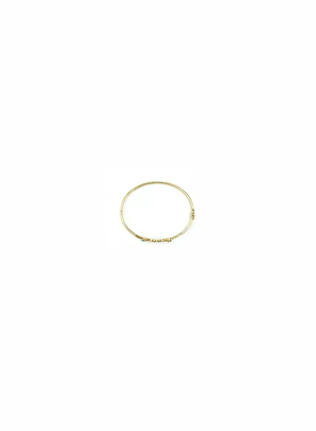 Sale Pulsera caña doble cruz egipcia oro 18k - 6.6cmcm Cañas | Pulseras De Plata