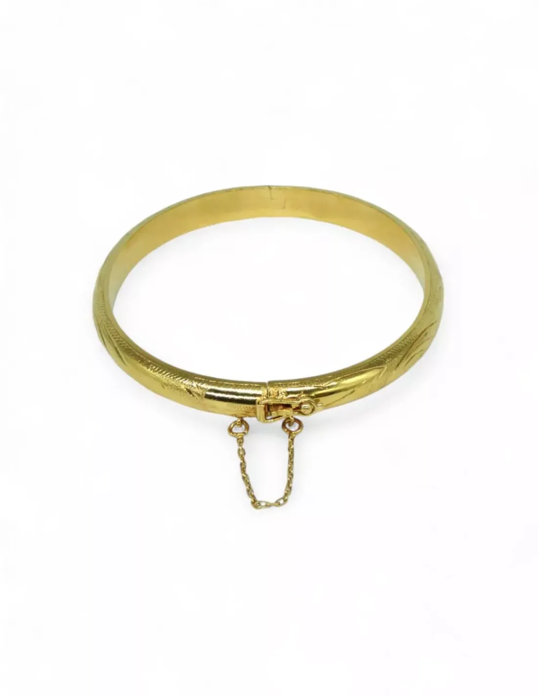Store Pulsera caña labrada oval c. seguridad oro 18k - 19cm Cañas | Pulseras De Plata