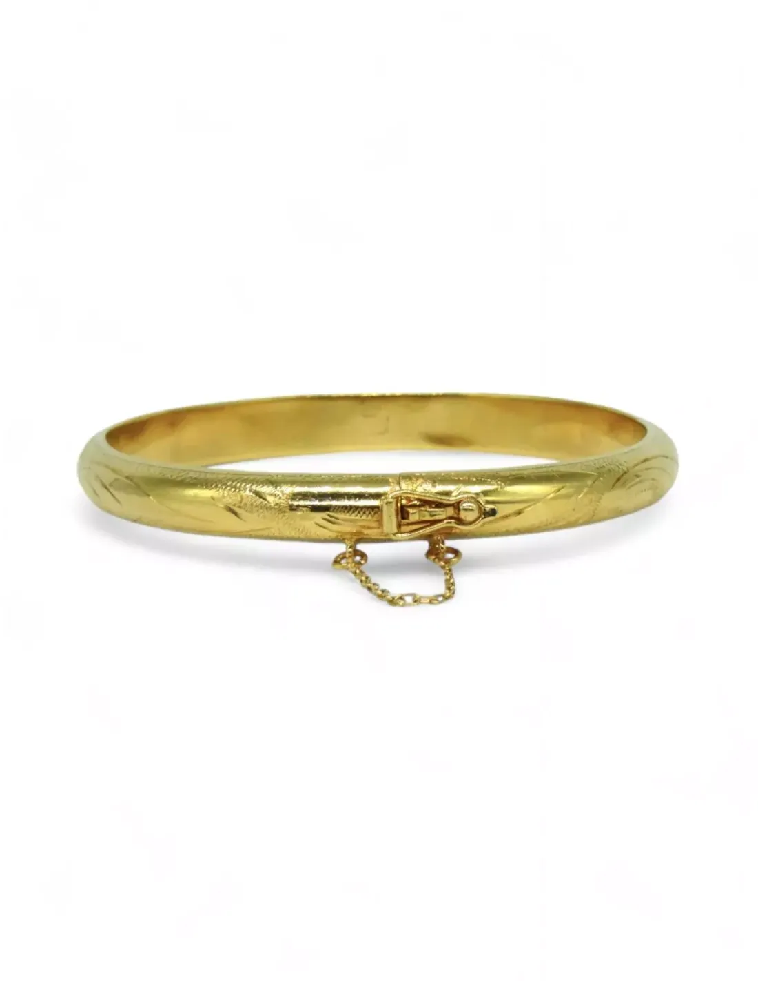 Store Pulsera caña labrada oval c. seguridad oro 18k - 19cm Cañas | Pulseras De Plata