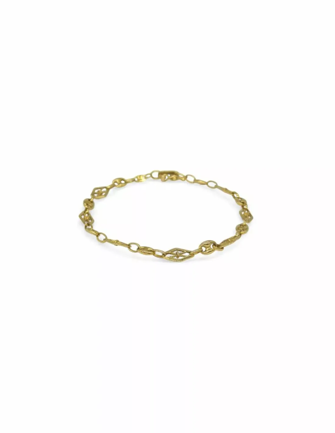 Best Pulsera calabrote con eslabón rombo en oro de 18k - 20cm Pulseras De Plata | Pulseras De Oro