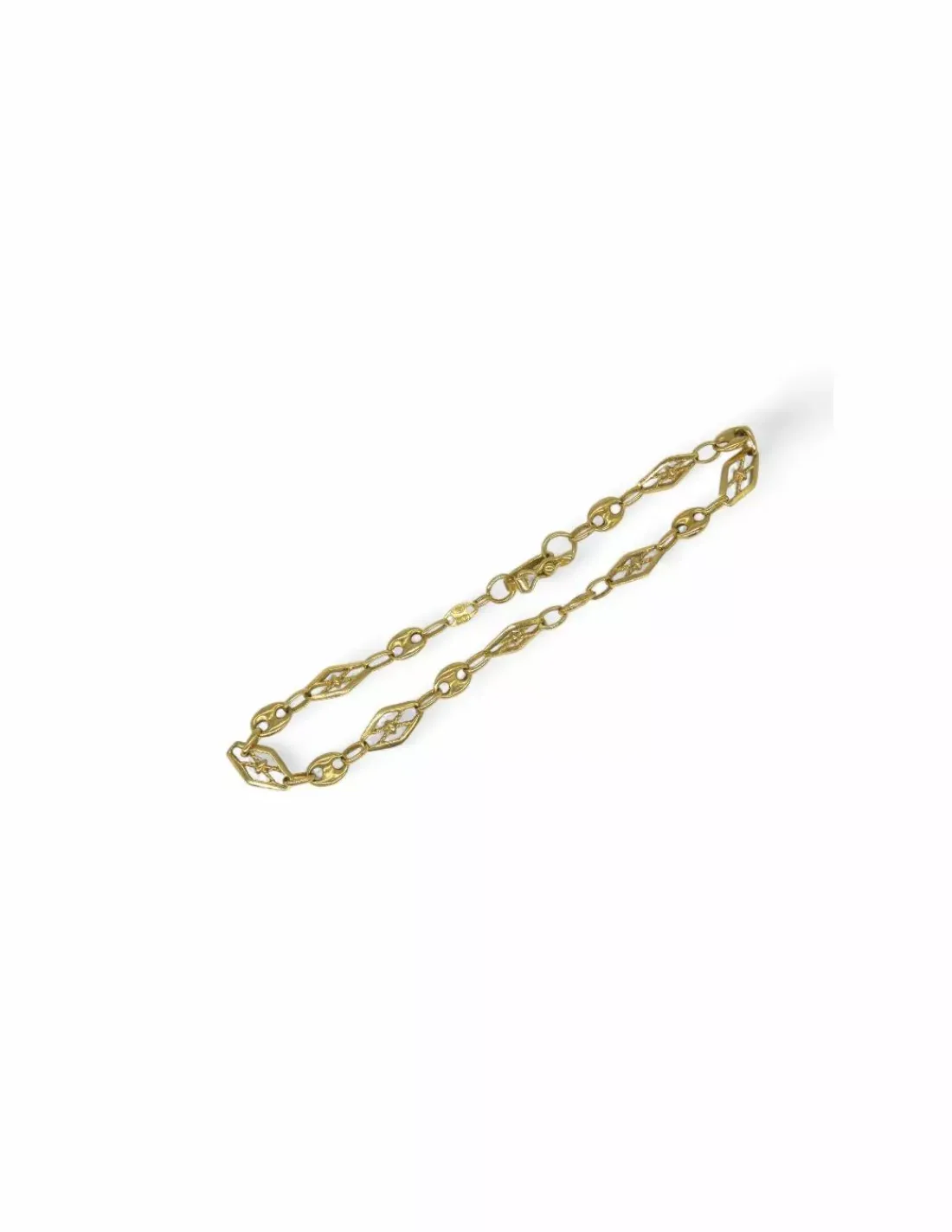Best Pulsera calabrote con eslabón rombo en oro de 18k - 20cm Pulseras De Plata | Pulseras De Oro
