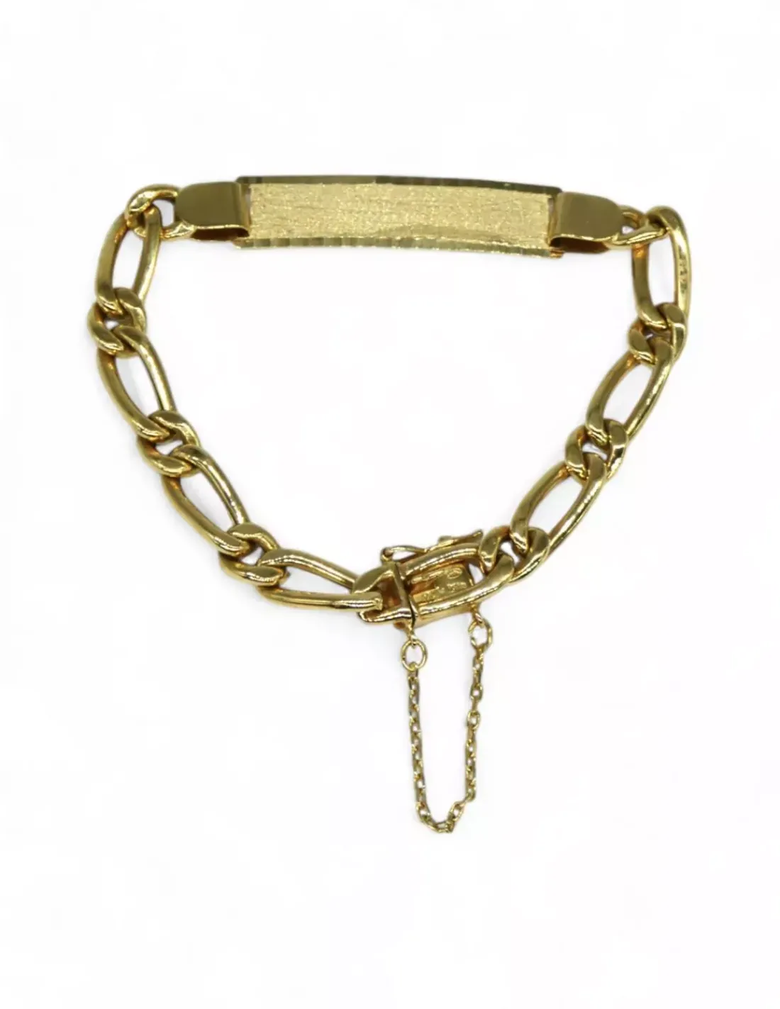 Best Sale Pulsera esclava eslabón 3x1 c. seguridad oro 18k - 18cm Esclavas | Pulseras De Plata