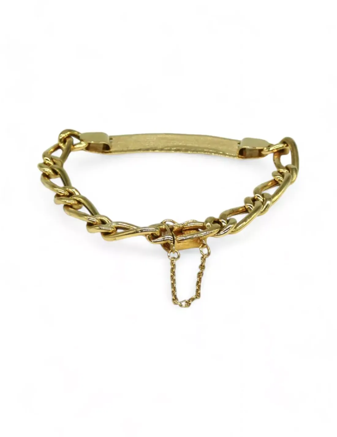 Best Sale Pulsera esclava eslabón 3x1 c. seguridad oro 18k - 18cm Esclavas | Pulseras De Plata