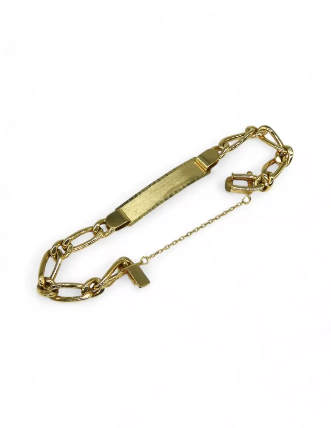 Best Sale Pulsera esclava eslabón 3x1 c. seguridad oro 18k - 18cm Esclavas | Pulseras De Plata