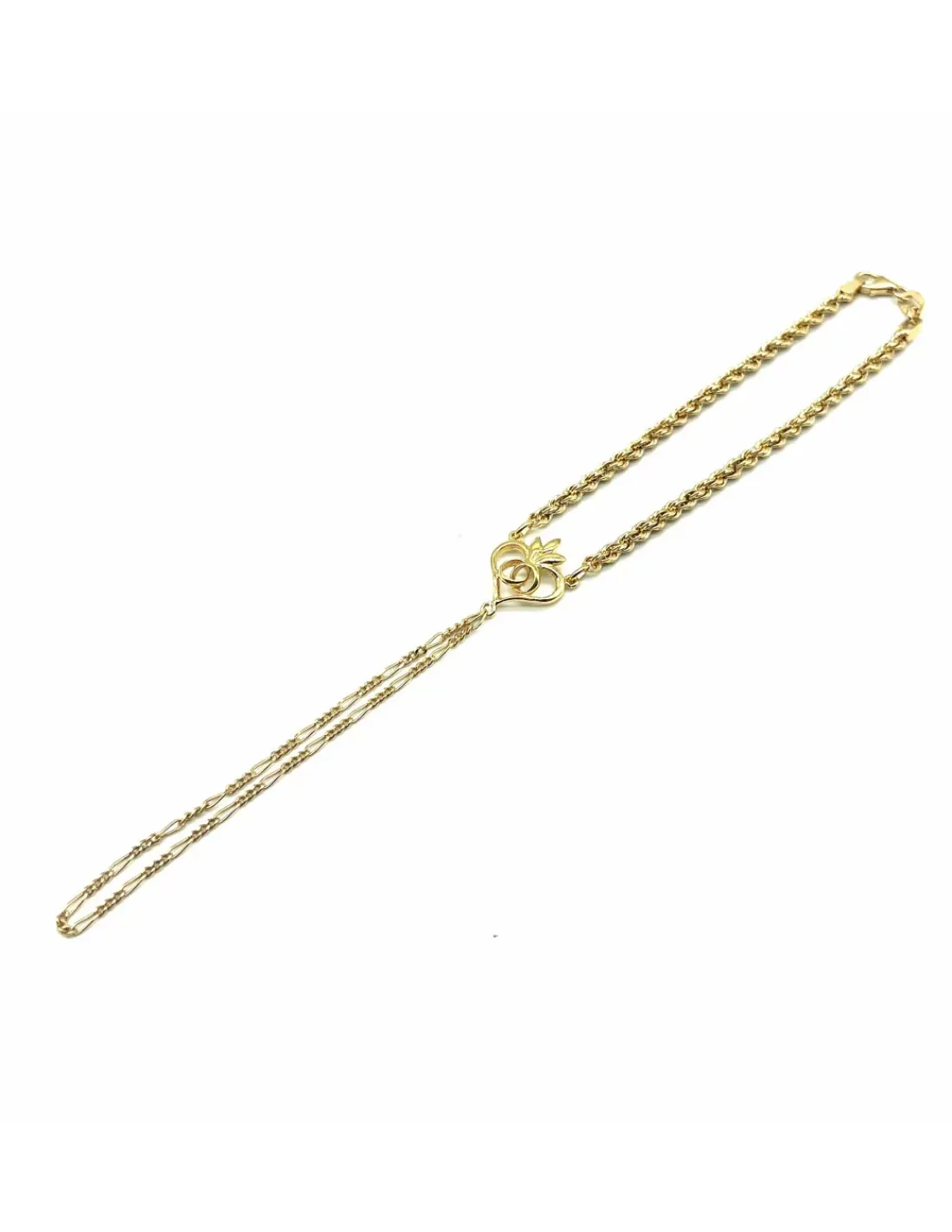 Cheap Pulsera manita cadena cordón y bilbao oro  18K - 18.5 cm Manitas