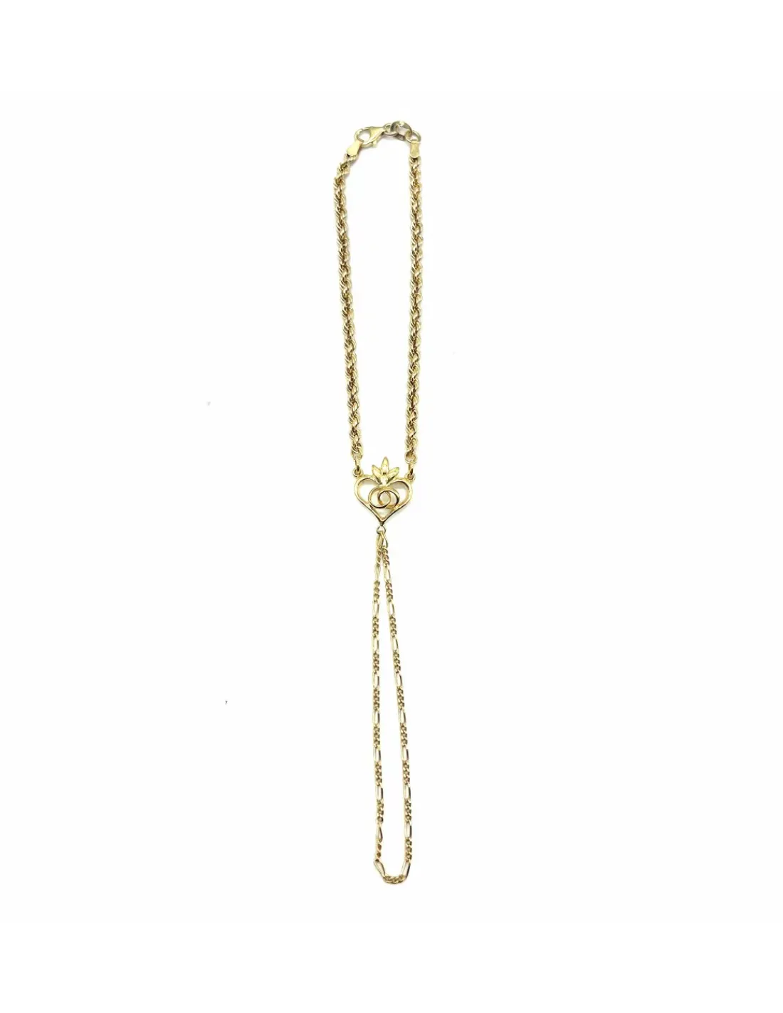 Cheap Pulsera manita cadena cordón y bilbao oro  18K - 18.5 cm Manitas