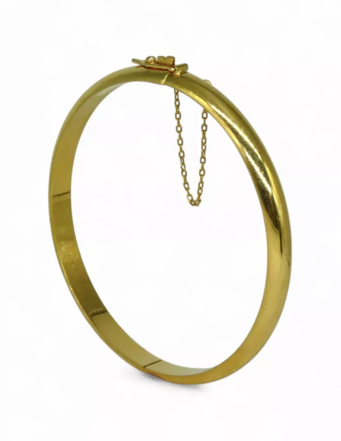 Online Pulsera media caña lisa c. seguridad oro 18k - 6cm Pulseras De Plata | Pulseras De Oro