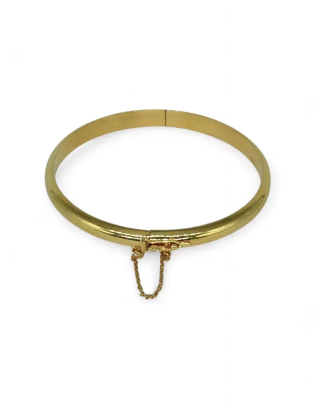 Online Pulsera media caña lisa c. seguridad oro 18k - 6cm Pulseras De Plata | Pulseras De Oro