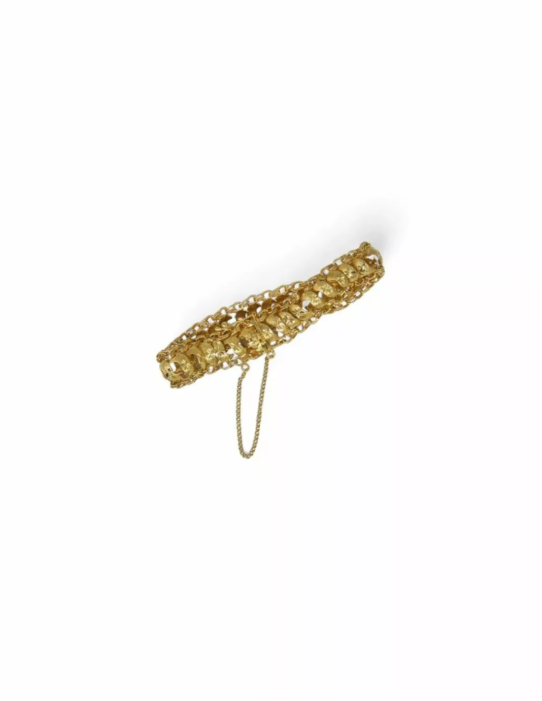 Outlet Pulsera princesa tallado flores oro 18k - 7cm Pulseras De Plata | Pulseras De Oro