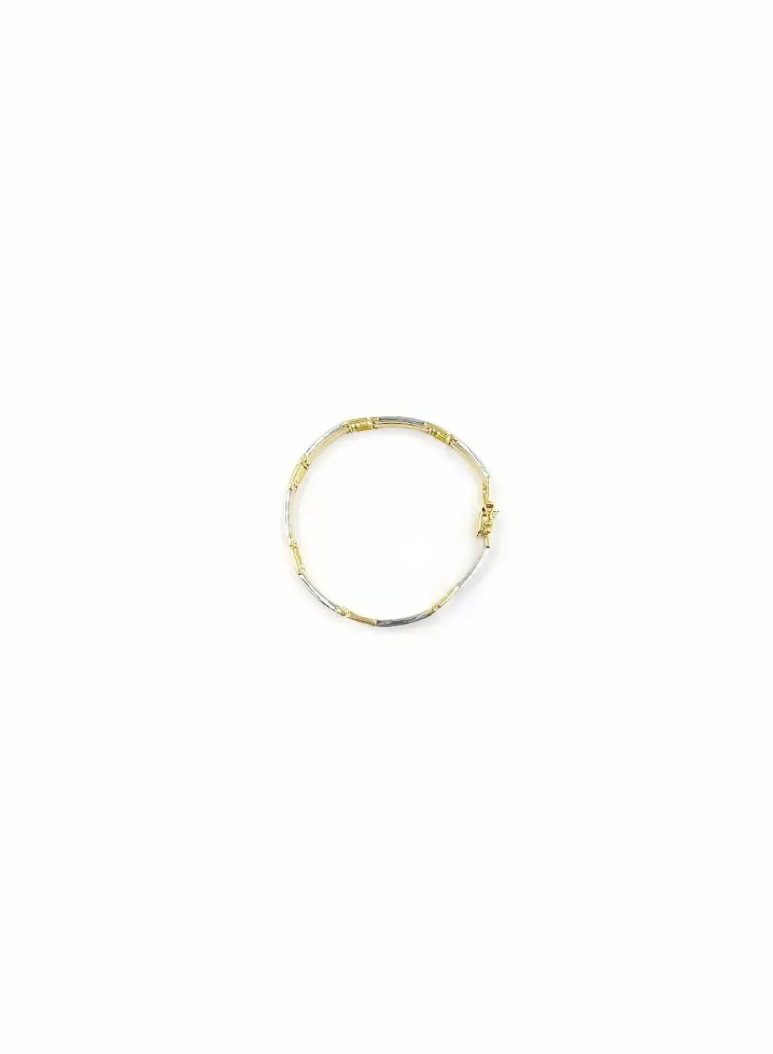 Discount Pulsera semirrígida bicolor oro 18k - 22cm Pulseras De Plata | Pulseras De Oro