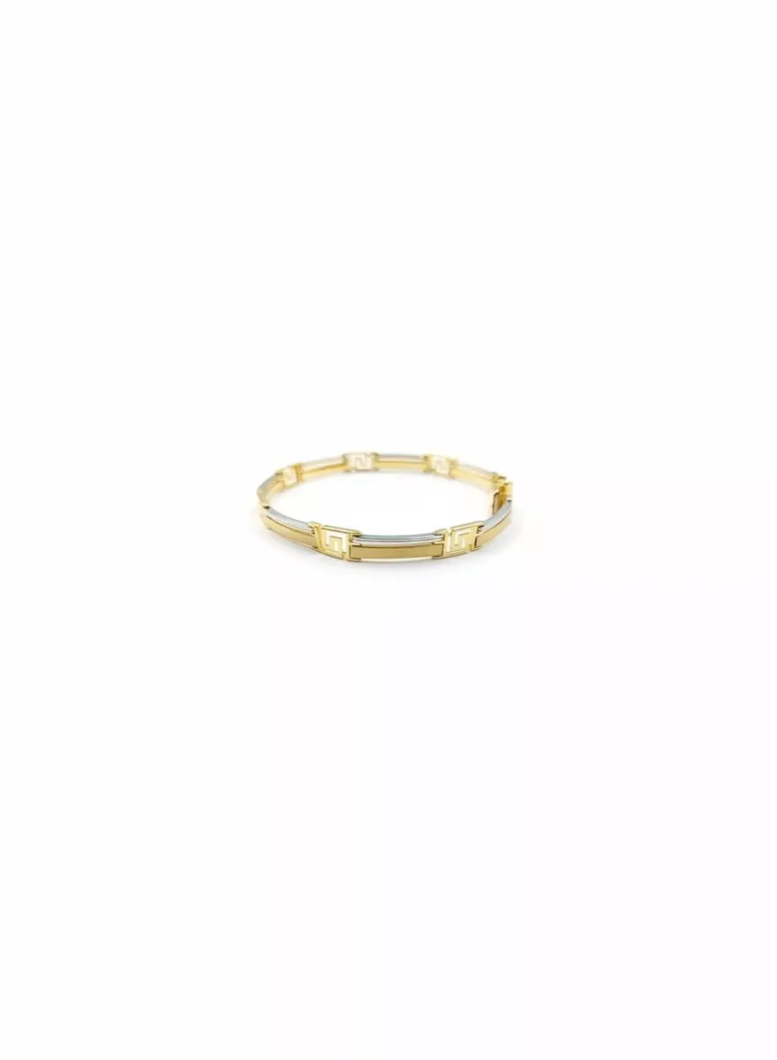 Discount Pulsera semirrígida bicolor oro 18k - 22cm Pulseras De Plata | Pulseras De Oro