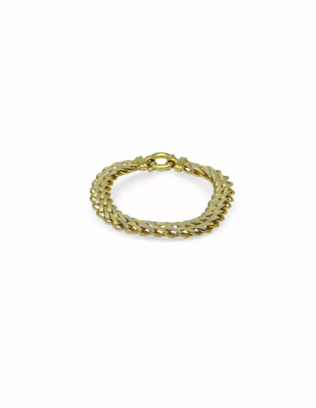 Best Sale Pulsera tapiz bicolor oro 18k - 19cm Pulseras De Plata | Pulseras De Oro