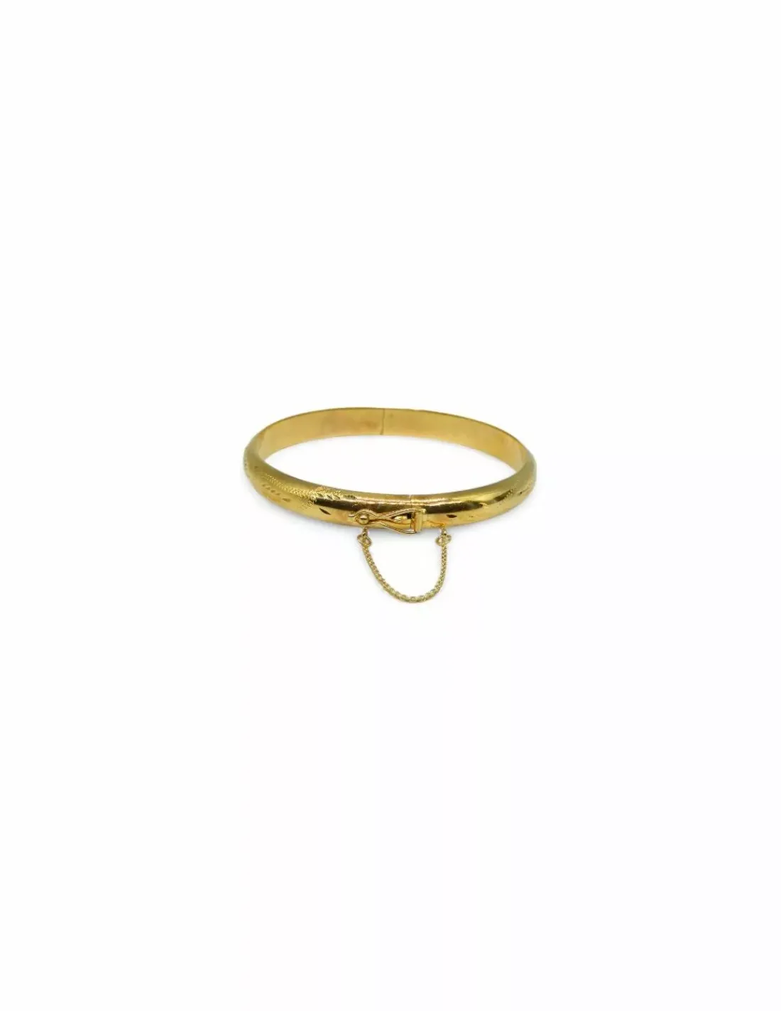 Flash Sale Pulsera tipo caña labrada oro 18k - 6.3cm Pulseras De Plata | Pulseras De Oro