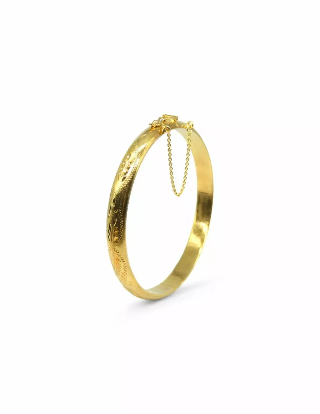 Flash Sale Pulsera tipo caña labrada oro 18k - 6.3cm Pulseras De Plata | Pulseras De Oro