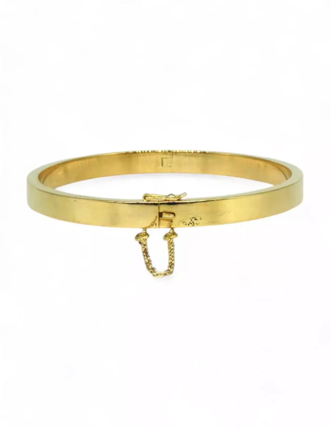 Sale Pulsera tipo caña lisa plana oro 18k - 18.50cm Cañas | Pulseras De Plata