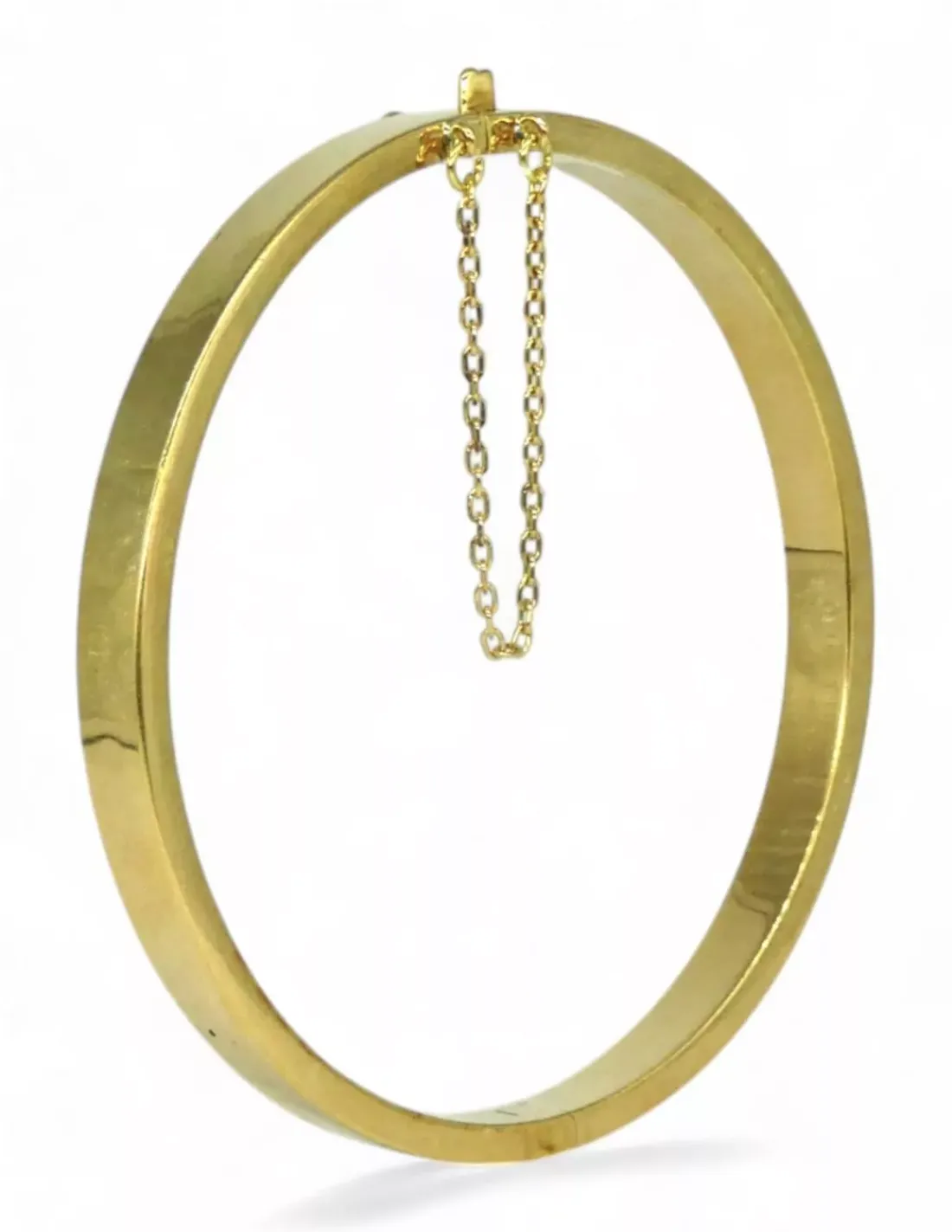 Sale Pulsera tipo caña lisa plana oro 18k - 18.50cm Cañas | Pulseras De Plata