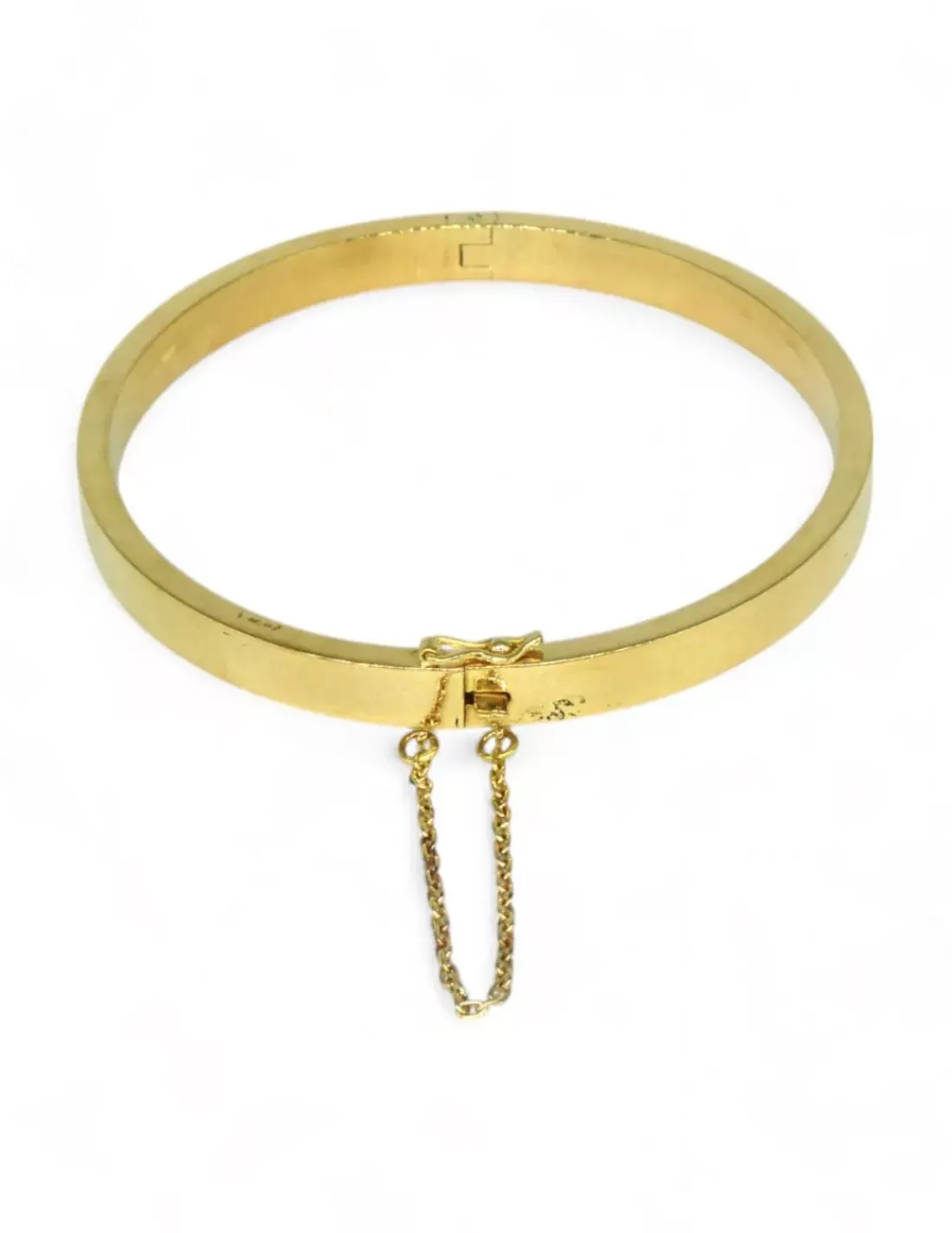 Sale Pulsera tipo caña lisa plana oro 18k - 18.50cm Cañas | Pulseras De Plata