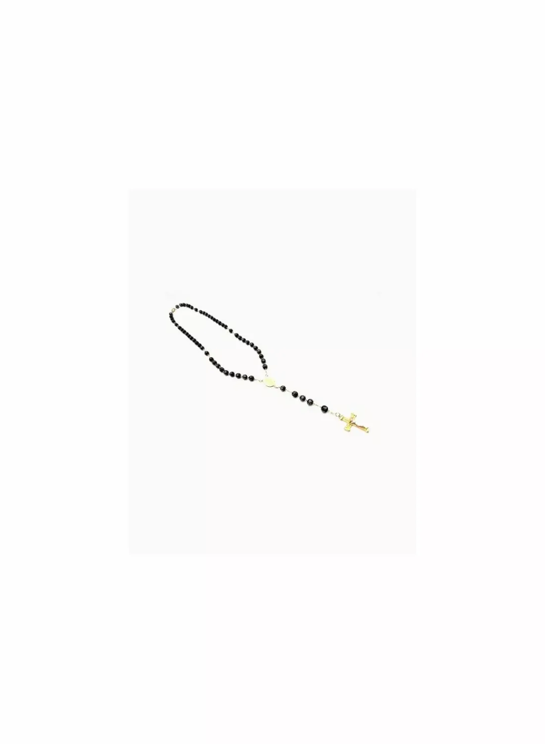 Outlet Rosario virgen Milagrosa y cruz cristo bicolor oro 18k - 49cm Gargantillas De Oro | Medalla De Cristo