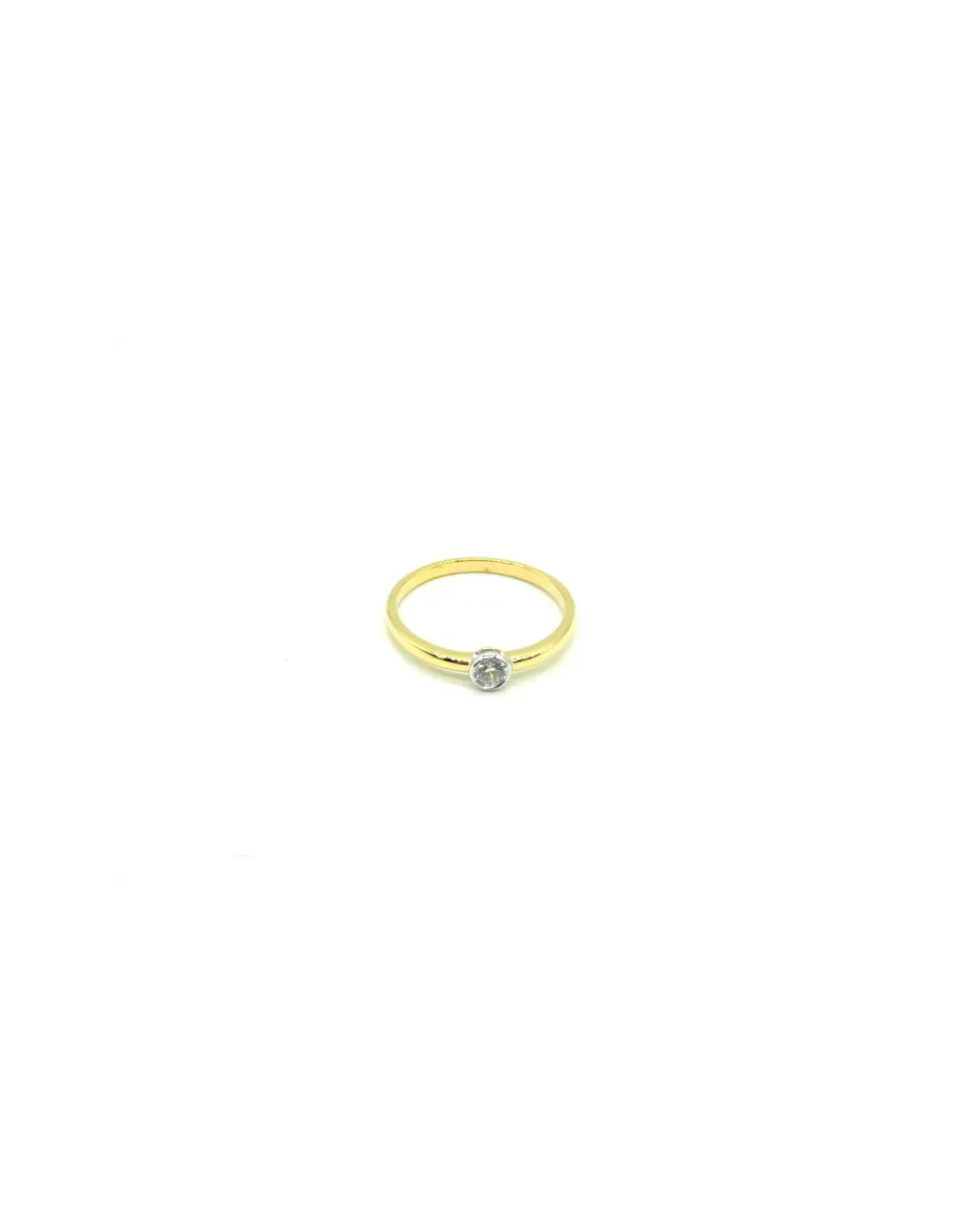 Fashion Solitario chatón oro bicolor 18k Anillos De Oro | Anillos