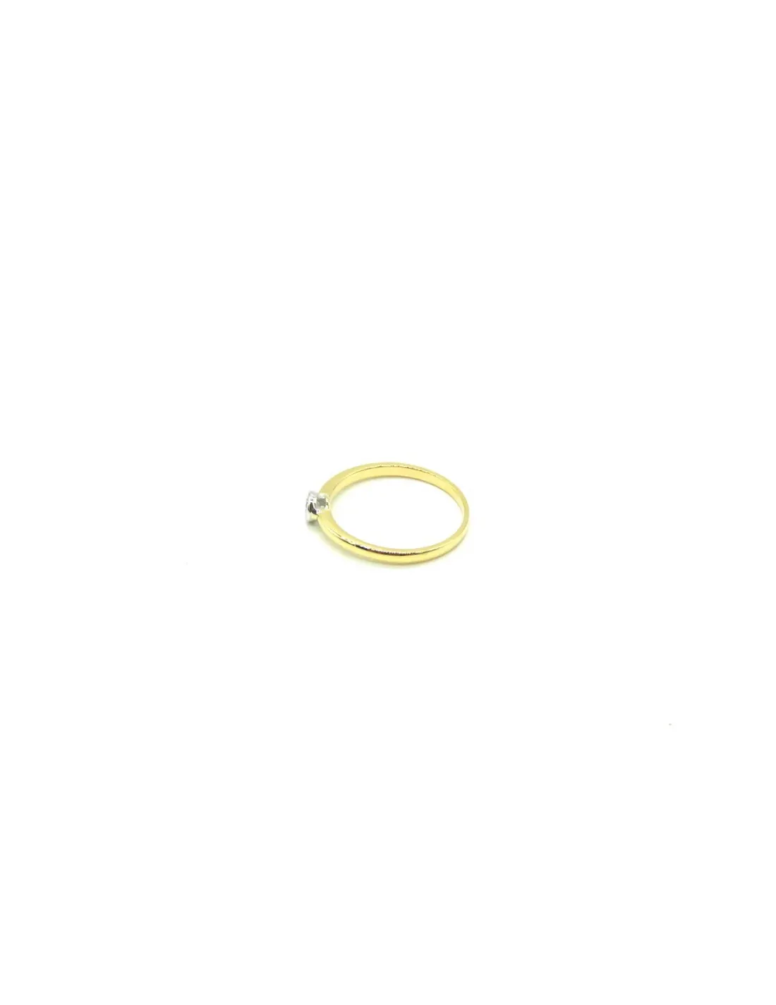 Fashion Solitario chatón oro bicolor 18k Anillos De Oro | Anillos