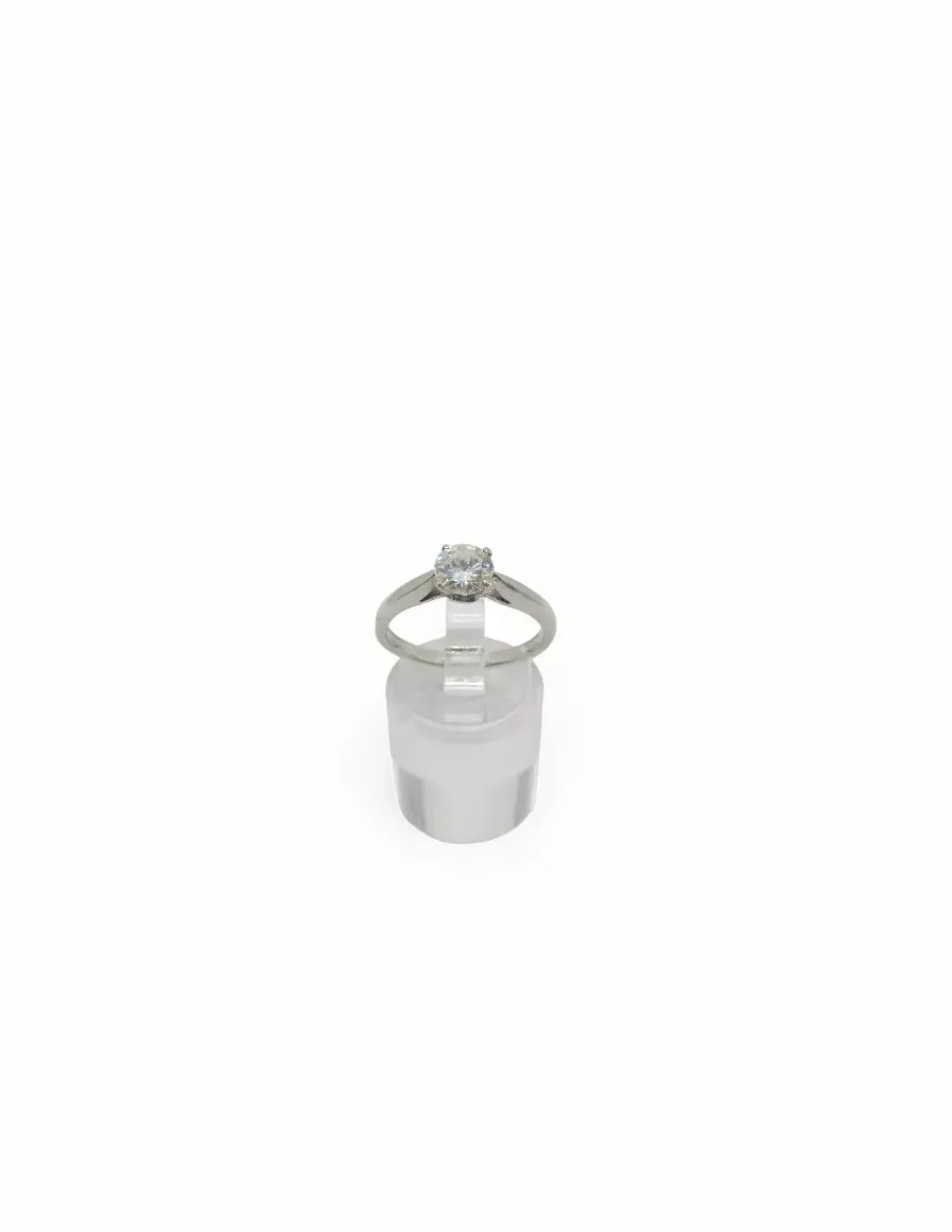 Online Solitario con diamante de 0.75ct oro blanco 18k - T.16 Anillos Con Brillantes | Anillos De Oro Blanco