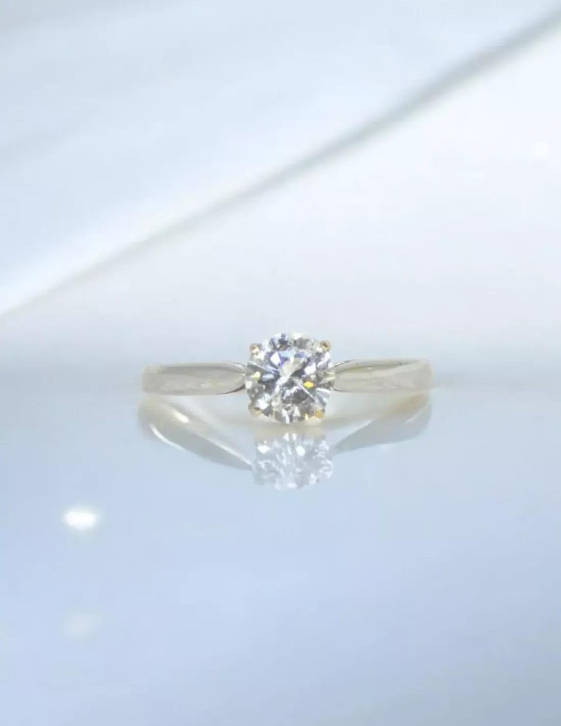 Online Solitario con diamante de 0.75ct oro blanco 18k - T.16 Anillos Con Brillantes | Anillos De Oro Blanco