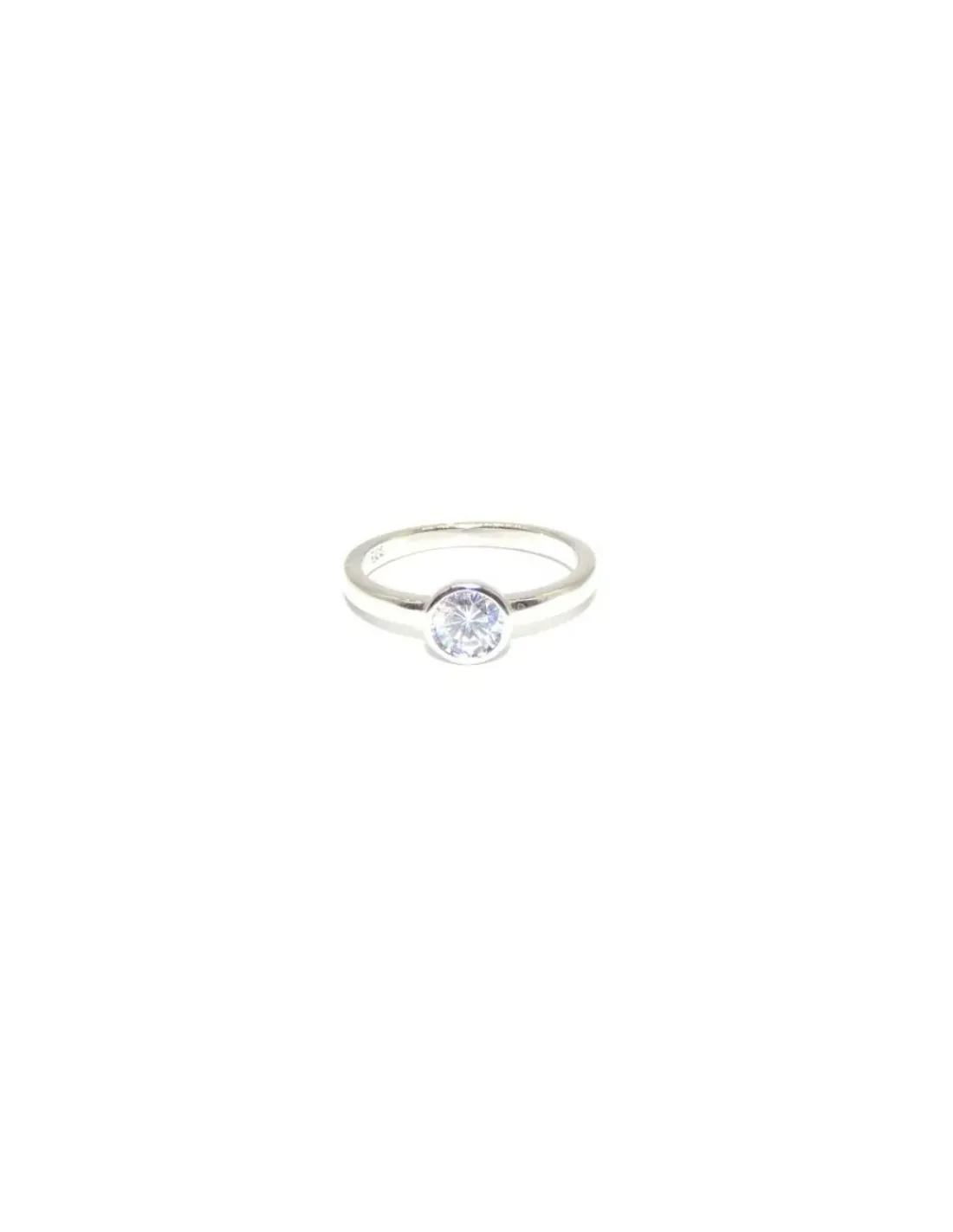 Cheap Sortija solitario chatón plata - T.14 Anillos De Plata | Anillos
