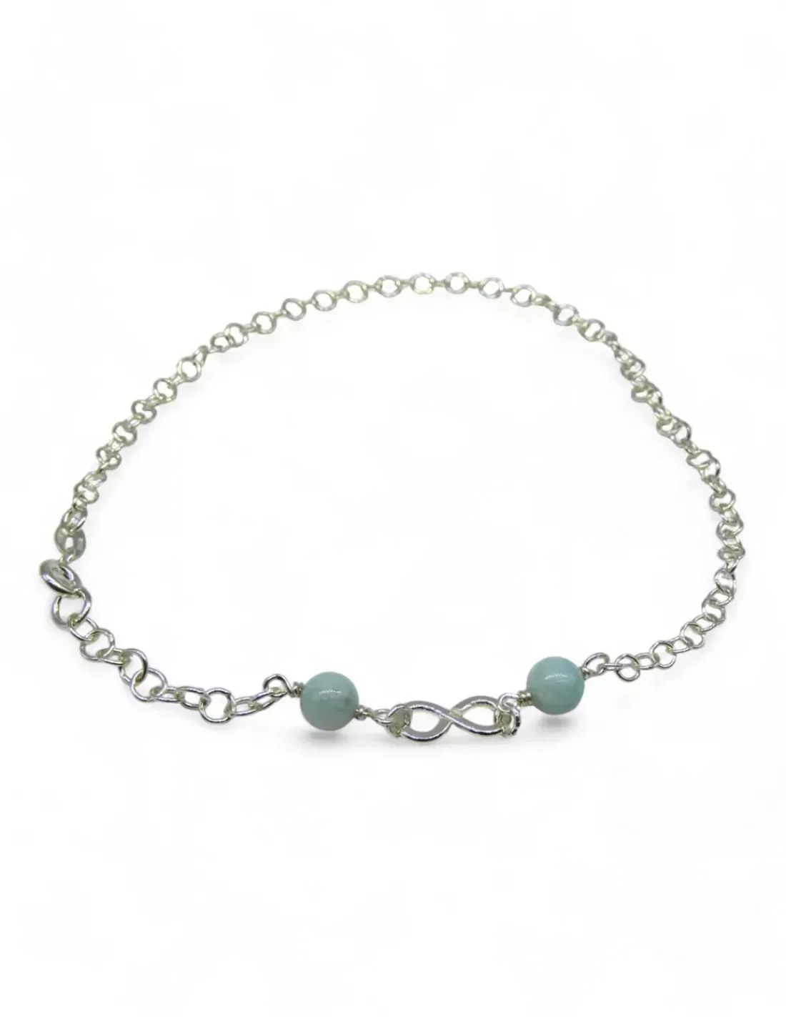 Cheap Tobillera piedras naturales e infinito plata 925 - 25cm Más Joyas
